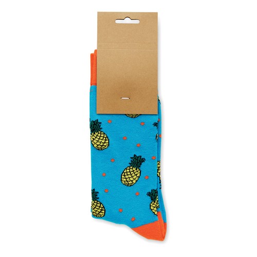 turquesa FUNNY L Calcetines estampados alegres