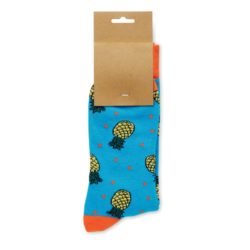 turquesa FUNNY L Calcetines estampados alegres