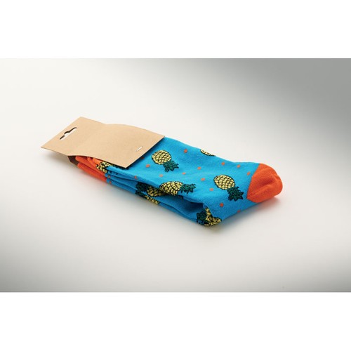 turquesa FUNNY L Calcetines estampados alegres