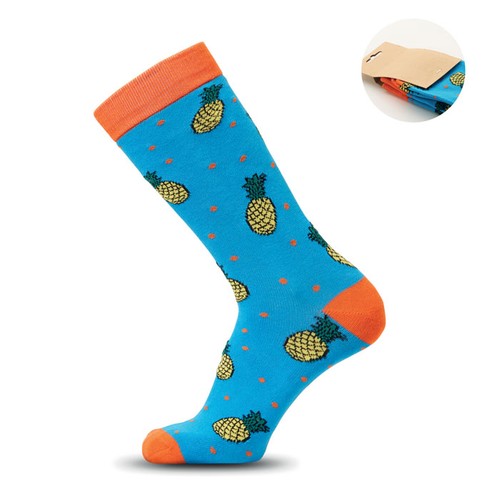 turquesa FUNNY L Calcetines estampados alegres