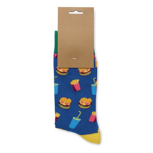azulón FUNNY L Calcetines estampados alegres