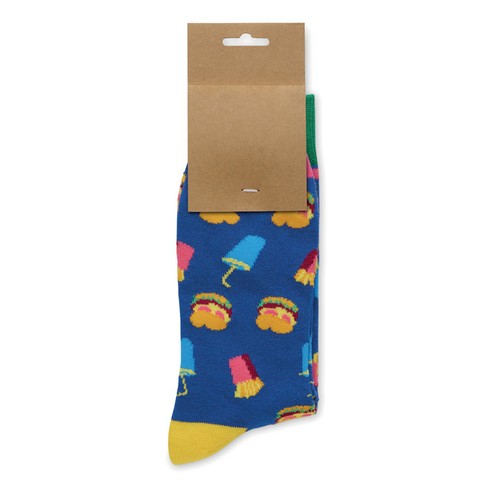 azulón FUNNY L Calcetines estampados alegres