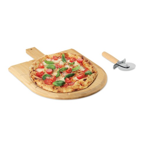 madera NAPOLITANA Tabla cortador pizza de bambú