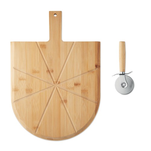 madera NAPOLITANA Tabla cortador pizza de bambú