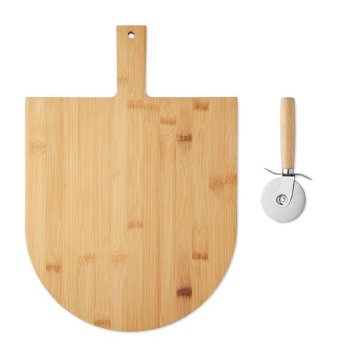 madera NAPOLITANA Tabla cortador pizza de bambú