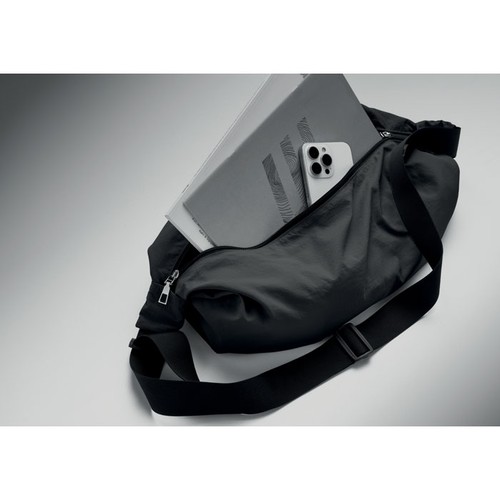 black SLING Bolsa urbana cruzada de nailon