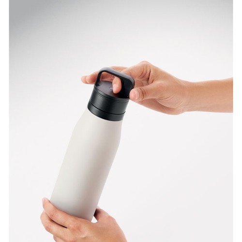 white EMPIRE Botella de doble pared 500 ml