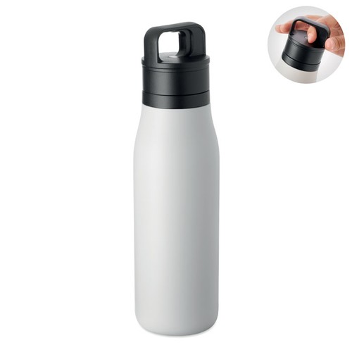white EMPIRE Botella de doble pared 500 ml