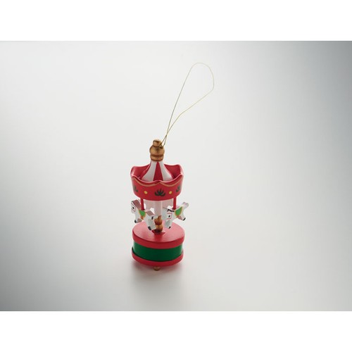 red WHIRL Adorno carrusel de madera