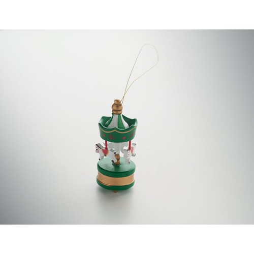 green WHIRL Adorno carrusel de madera