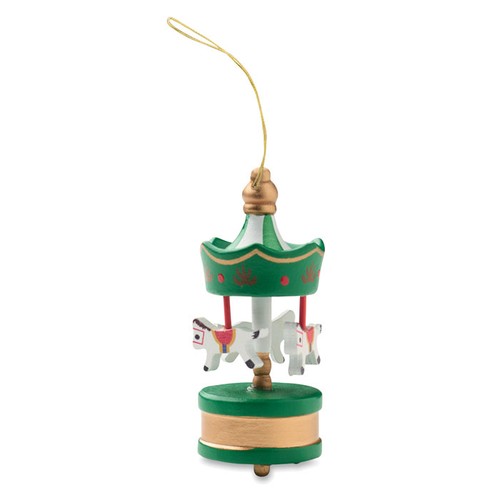 green WHIRL Adorno carrusel de madera