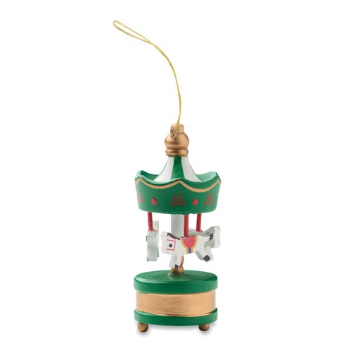 green WHIRL Adorno carrusel de madera