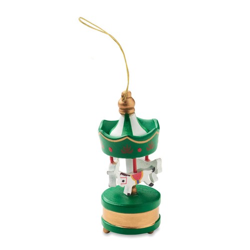 green WHIRL Adorno carrusel de madera
