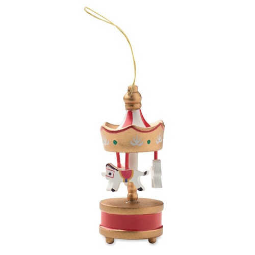 dorado WHIRL Adorno carrusel de madera