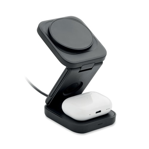black SATELIT Base de carga plegable 3 en 1