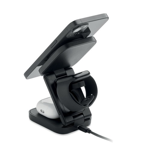 black SATELIT Base de carga plegable 3 en 1