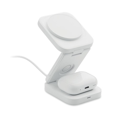 white SATELIT Base de carga plegable 3 en 1