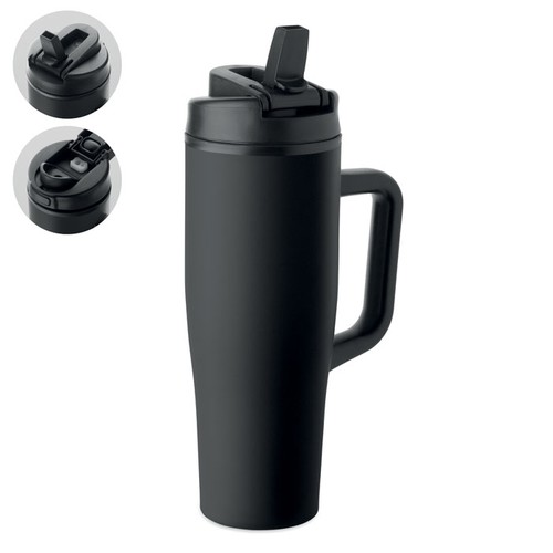 black ATLANTA Vaso de doble pared 900 ml