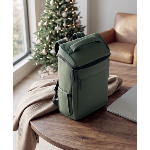 verde oscuro BOULDER Mochila PU para portátil 15