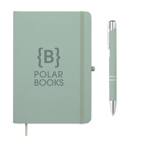 verde menta ARCOPEN Set libreta A5 PU y boligrafo