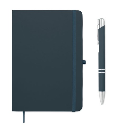 azul marino ARCOPEN Set libreta A5 PU y boligrafo