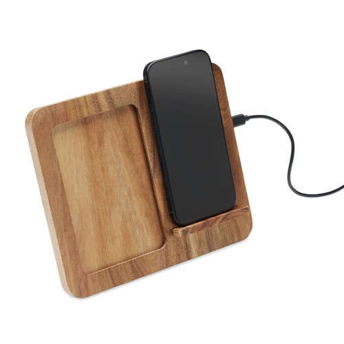 madera FINWOOD Marco de acacia y cargador 15W