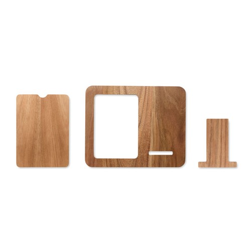 madera FINWOOD Marco de acacia y cargador 15W