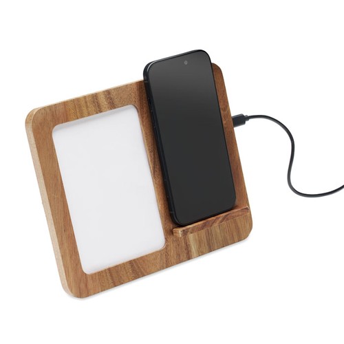 madera FINWOOD Marco de acacia y cargador 15W