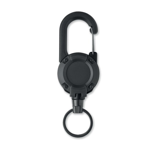 black STIBA Porta credenciales retráctil