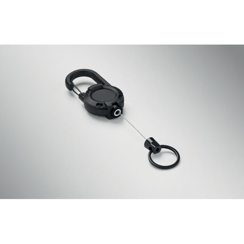 black STIBA Porta credenciales retráctil