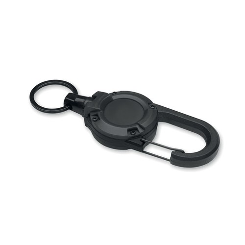 black STIBA Porta credenciales retráctil