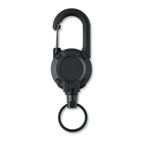 black STIBA Porta credenciales retráctil