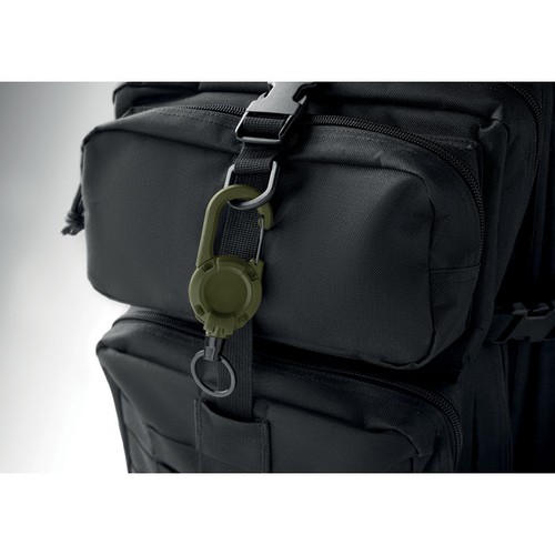 ejército verde STIBA Porta credenciales retráctil