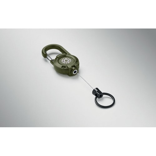 ejército verde STIBA Porta credenciales retráctil
