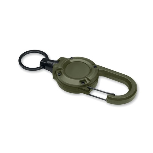 ejército verde STIBA Porta credenciales retráctil