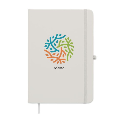 white ARCOLOOP Libreta A5 de PU reciclado