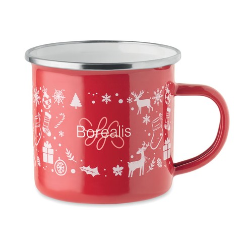red SEASOMEL Taza esmaltada Navidad 300 ml