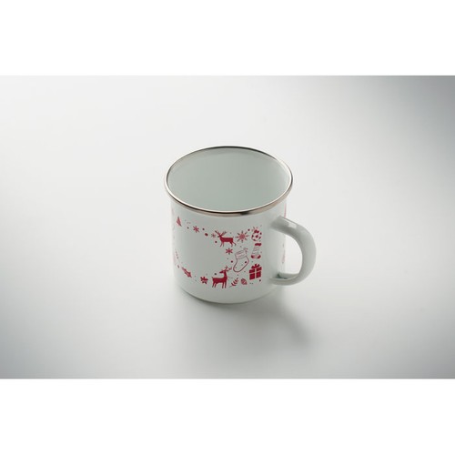 white SEASOMEL Taza esmaltada Navidad 300 ml