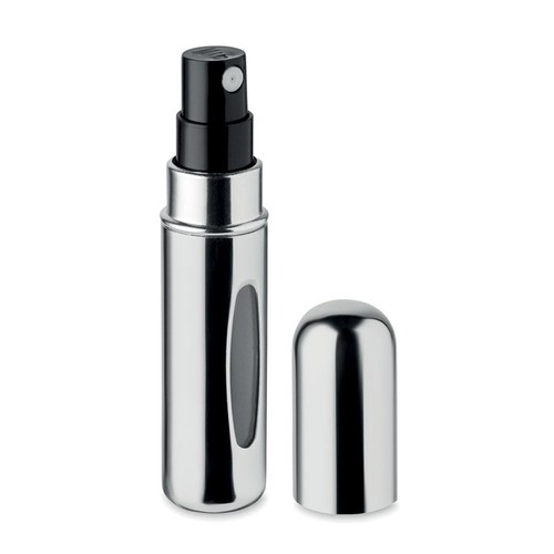 plateado brillante SPRAY Atomizador recargable de 5 ml
