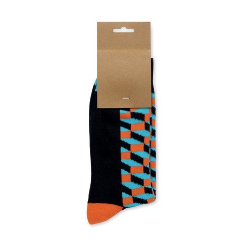 orange FUNNY M Calcetines estampados alegres