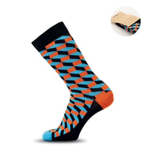 orange FUNNY M Calcetines estampados alegres