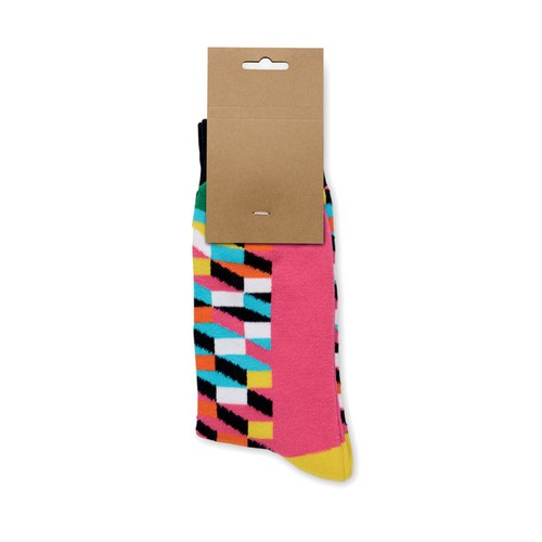 fucsia FUNNY M Calcetines estampados alegres