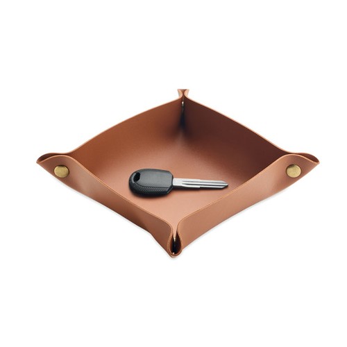 marrón KEYSPOT Bandeja para llaves de PU