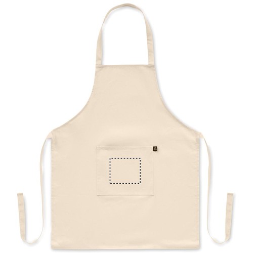 Emplacement de marquage : tablier, poche