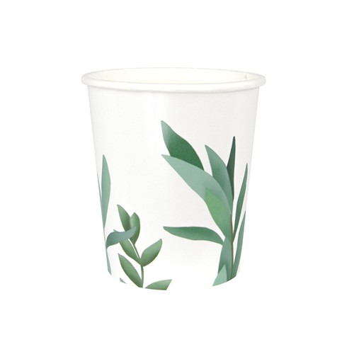 GOBELETS 200ML EUCALYPTUS X 8