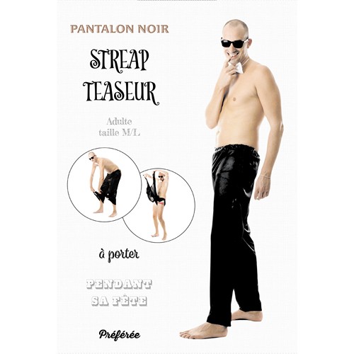 PANTALON STRIPTEASEUR NOIR thumbnail 4