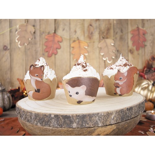 CUPCAKE WRAPPERS WOODLAND X 6 thumbnail 5