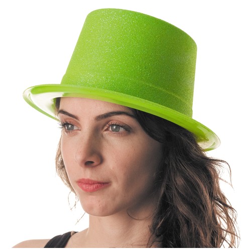 HAUT DE FORME PLASTIQUE PAILLETE FLUO 5 COULEURS ASS. thumbnail 6