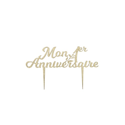PIC DECO EN BOIS DORE MON 1ER ANNIVERSAIRE thumbnail 8