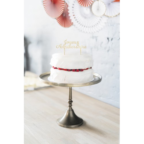 PIC DECO EN BOIS DORE JOYEUX ANNIVERSAIRE thumbnail 5